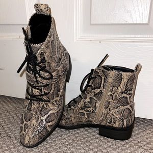 Express Snakeskin Ankle Boots